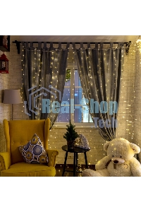 Гирлянда Neon-night Светодиодный дождь из росы 6х3 м, теплый белый, USB + пульт управления