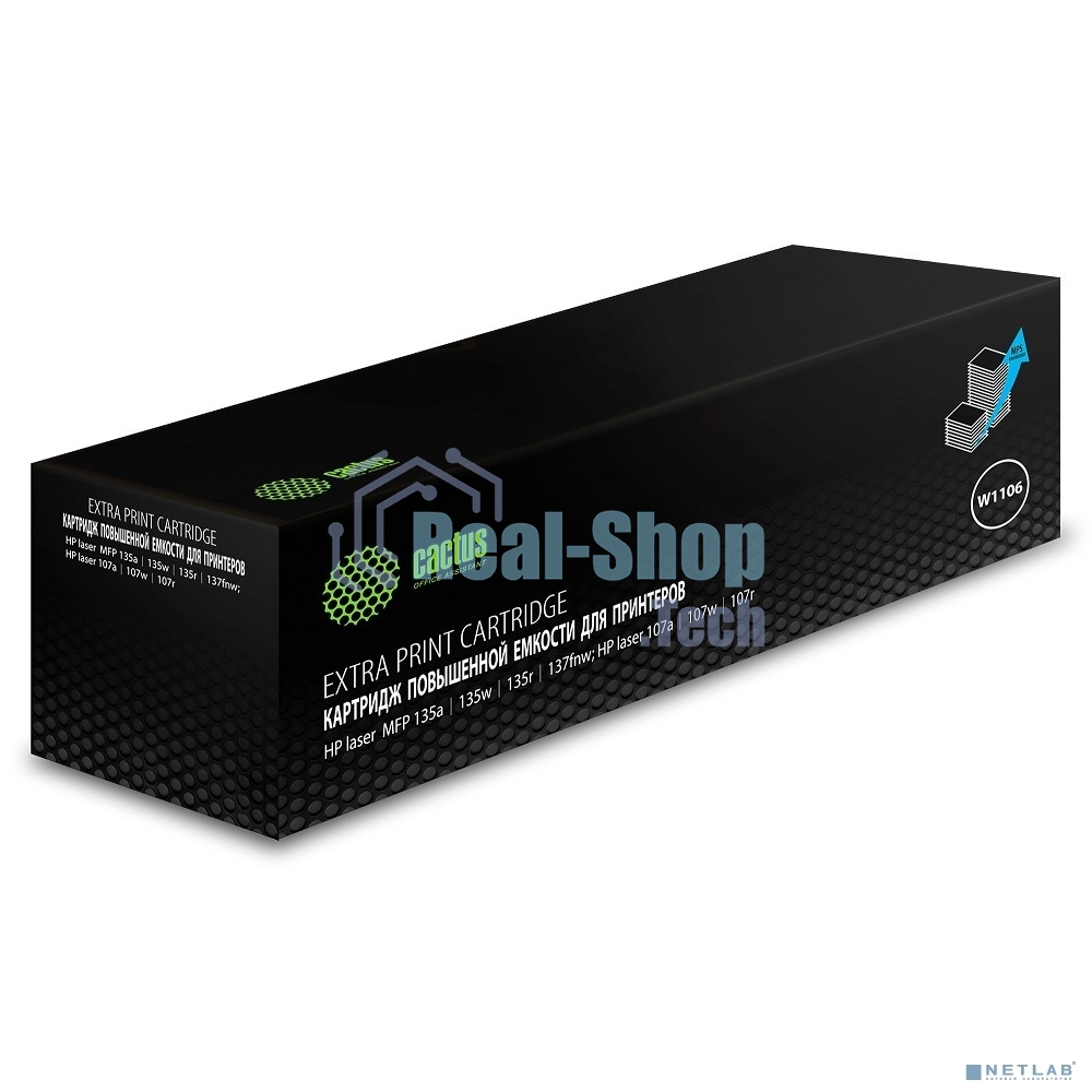 Картридж лазерный Cactus CSP-W1106-MPS черный (5000 стр.) для HP Laser 107a/107r/107w/135a MFP/135r MFP/135w MFP/137fnw MFP