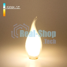 BLE1415 / Светодиодная лампа Свеча на ветру 7W 4200K E14 (CW35 белый матовый)