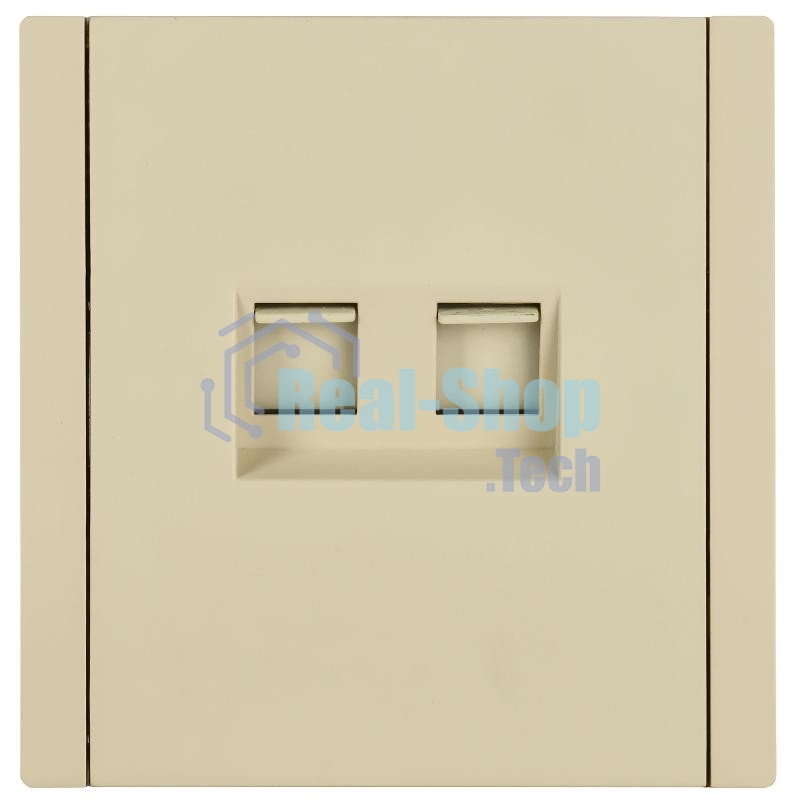 Розетка двойная RJ11+RJ45 кат.5E FP435 ваниль FORTE&PIANO