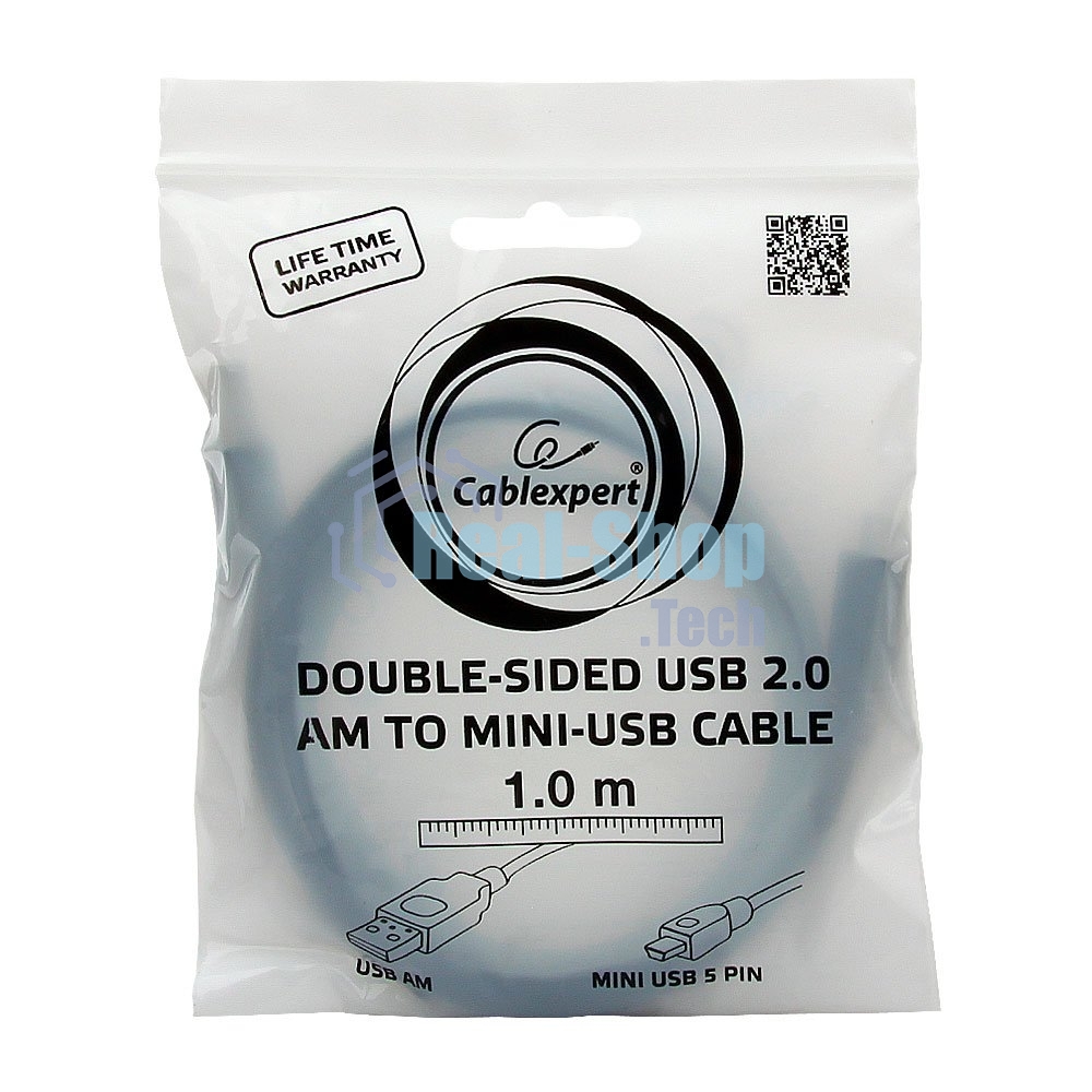 Кабель USB2.0 Gembird/Cablexpert, мультиразъем USB, AM/miniB 5P, 1м, пакет CC-5PUSB2D-1M