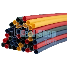 Термоусаживаемые трубки Rexant 4,0/2,0 мм, набор пять цветов, упаковка 50 шт. по 1 м