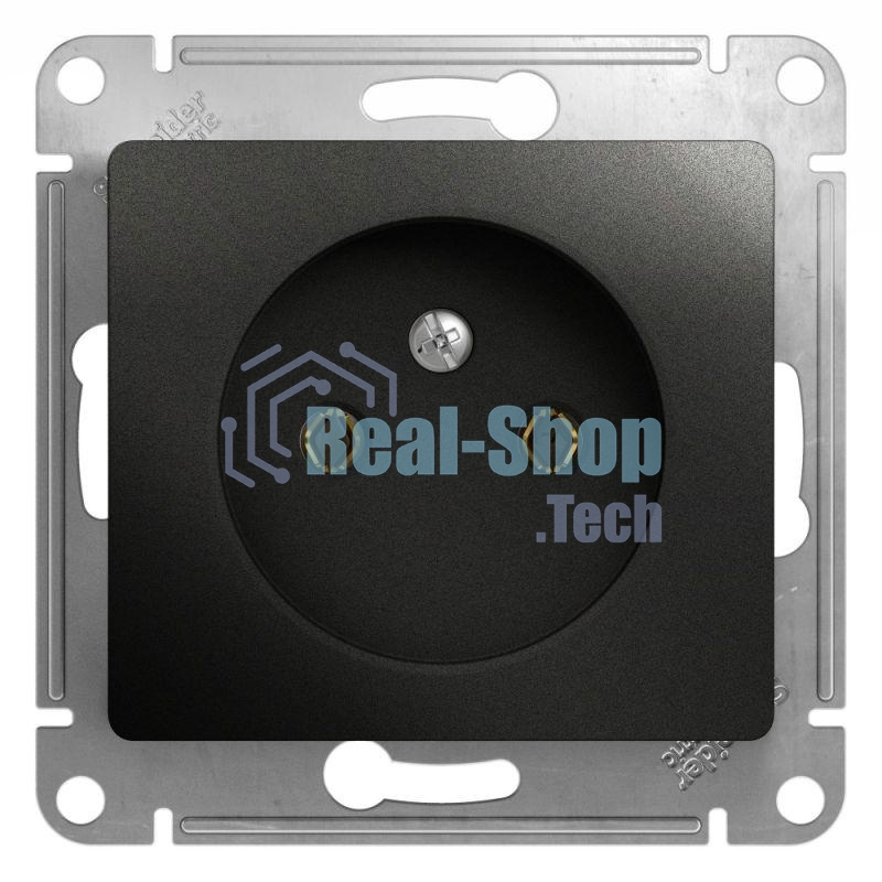 Механизм розетки 1-м СП Glossa 16А IP20 без заземл. антрацит SchE GSL000741