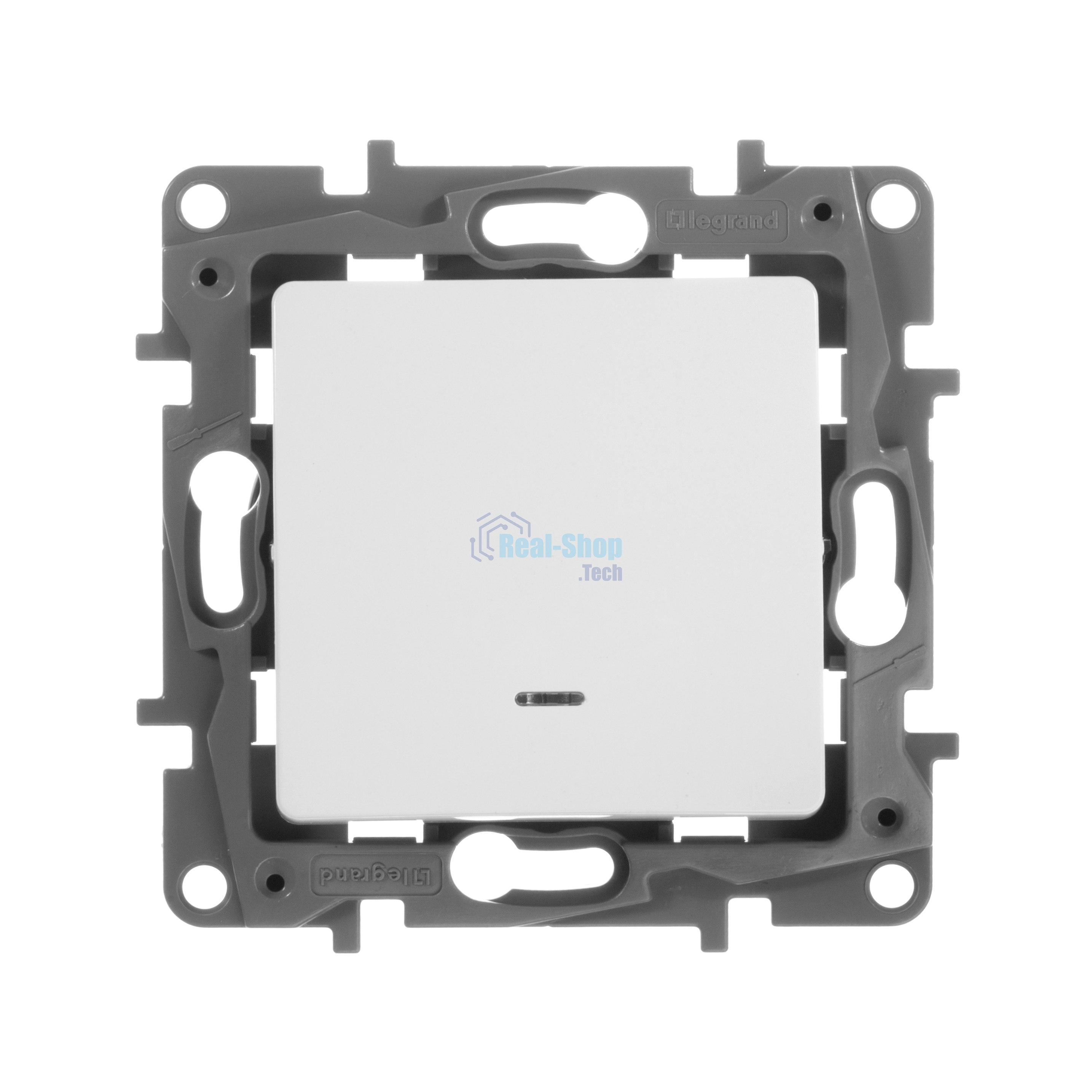 Переключатель с подсветкой, 10AX, бел. ETIKA 