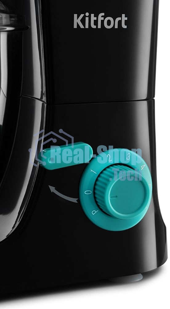 Миксер планетарный Kitfort КТ-3044-4 1000 Вт черный/бирюзовый