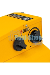 Тепловая пушка Denzel SFH-15000, 400 В, желтый, 120/9000/15000 Вт, 150 м2, термостат