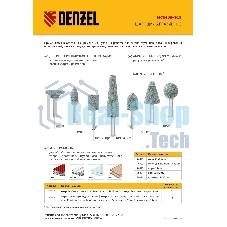 Набор шарошек Denzel абразивных для дрели (ПШМ), 63С, 5 шт.