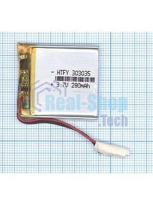 Аккумулятор Li-Pol (батарея) 3x30x35мм 2pin 3.7V/280mAh