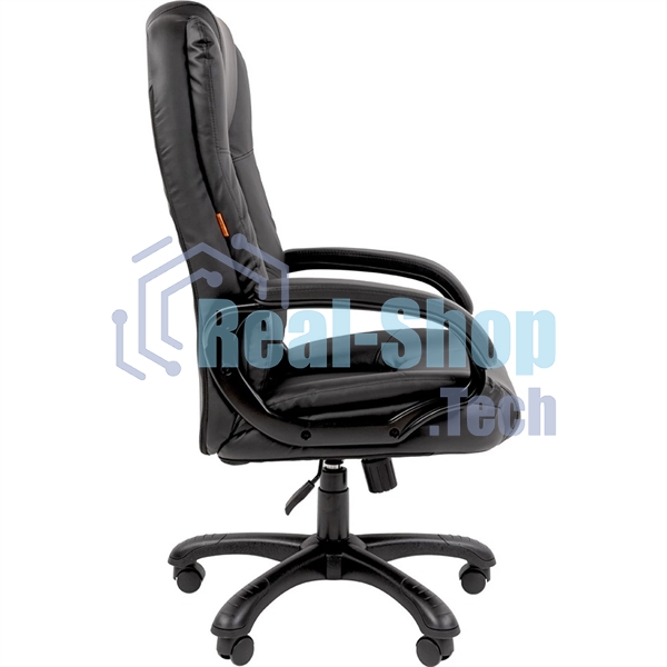 Кресло Chairman 600 черный, экокожа, 120 кг