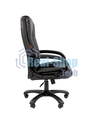 Кресло Chairman 600 черный, экокожа, 120 кг