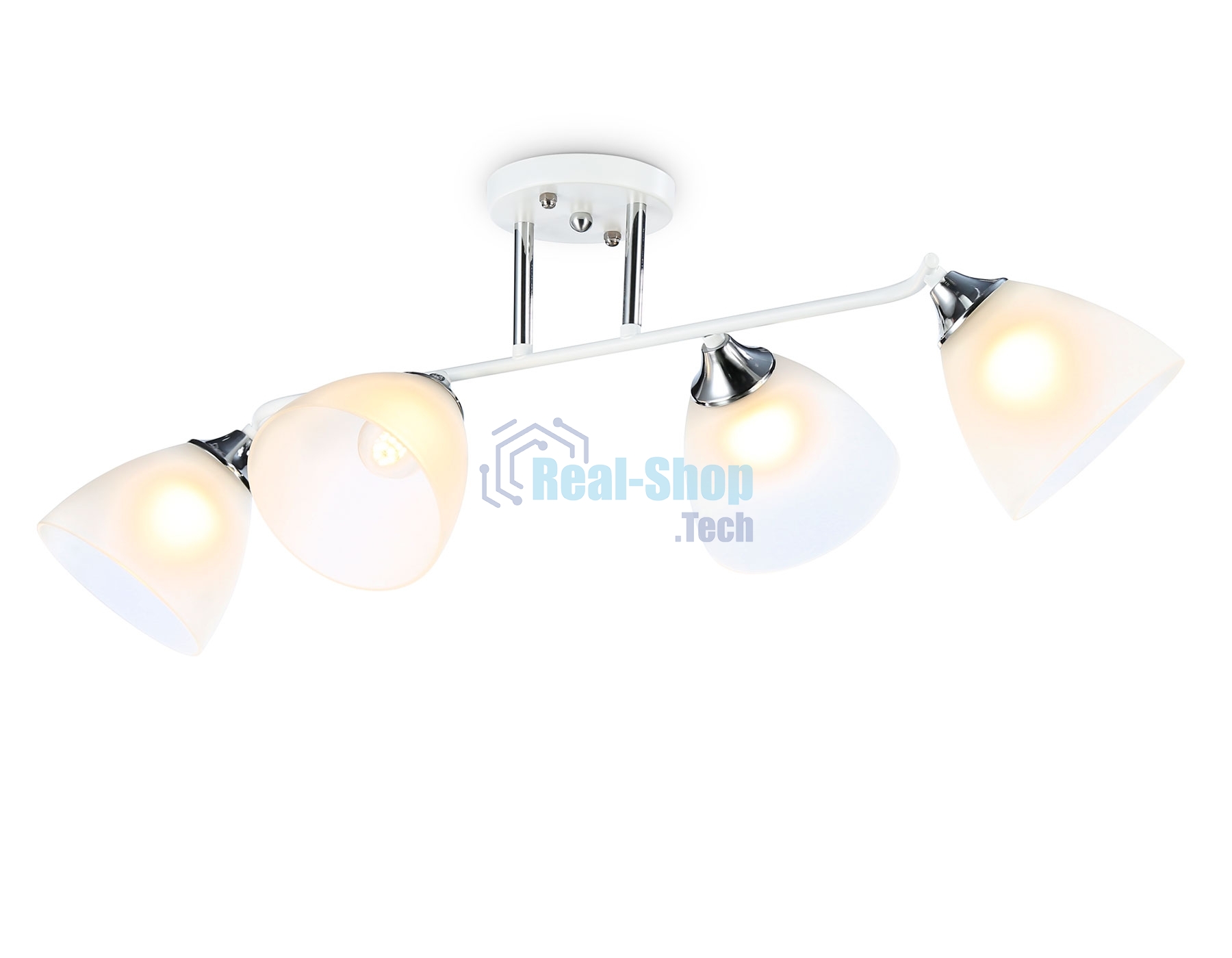 Светильник Ambrella light TR303003/4 WH/CH/FR белый/хром/белый матовый E27/4 max 40W 780*350*240