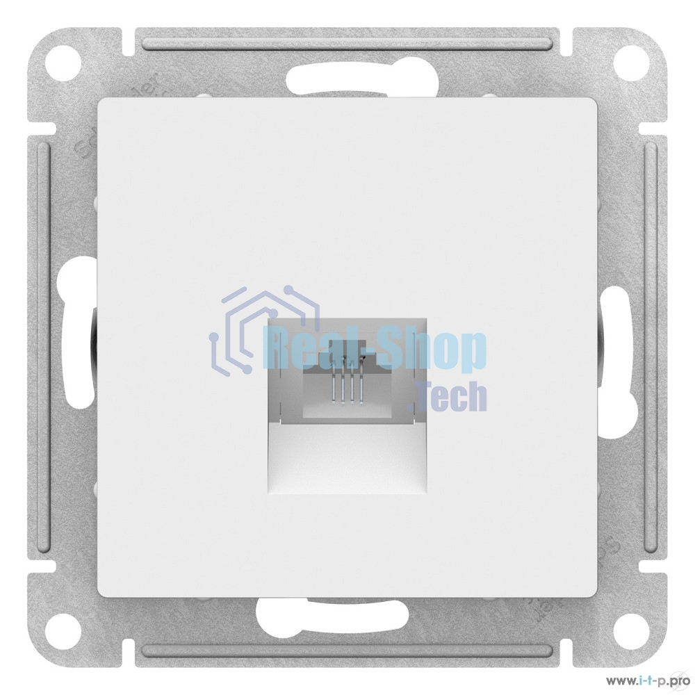Розетка компьютерная RJ45, механизм, белый