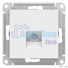 Розетка компьютерная RJ45, механизм, белый