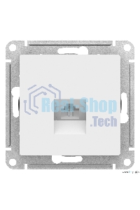 Розетка компьютерная RJ45, механизм, белый