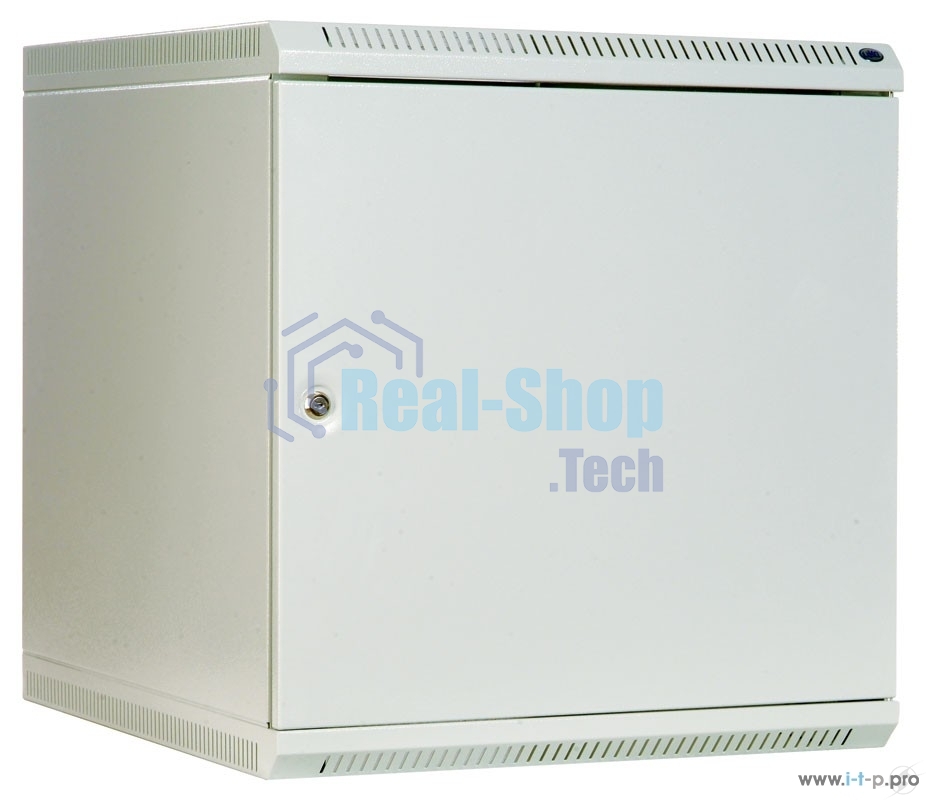 Шкаф настенный ЦМО ШРН-Э-9.500.1 9U 600x520 мм пер. дв. стал. лист несъемные бок. пан. серый