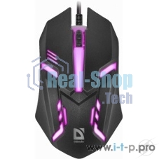 Мышь проводная Defender Cyber MB-560L черный, 1200 dpi, USB, кнопки - 3