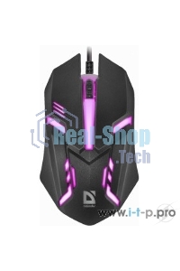 Мышь проводная Defender Cyber MB-560L черный, 1200 dpi, USB, кнопки - 3