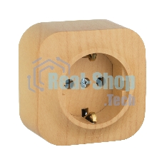 Розетка 1-м ОП Quteo 16А с заземл. дерево Legrand 782271