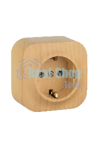 Розетка 1-м ОП Quteo 16А с заземл. дерево Legrand 782271