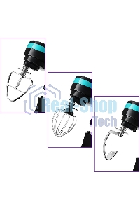 Миксер планетарный Kitfort КТ-3044-4 1000 Вт черный/бирюзовый