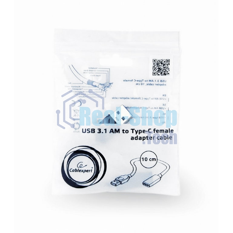 Переходник USB Cablexpert A-USB3-AMCF-01, USB 3.0M/USB Type-C, пакет