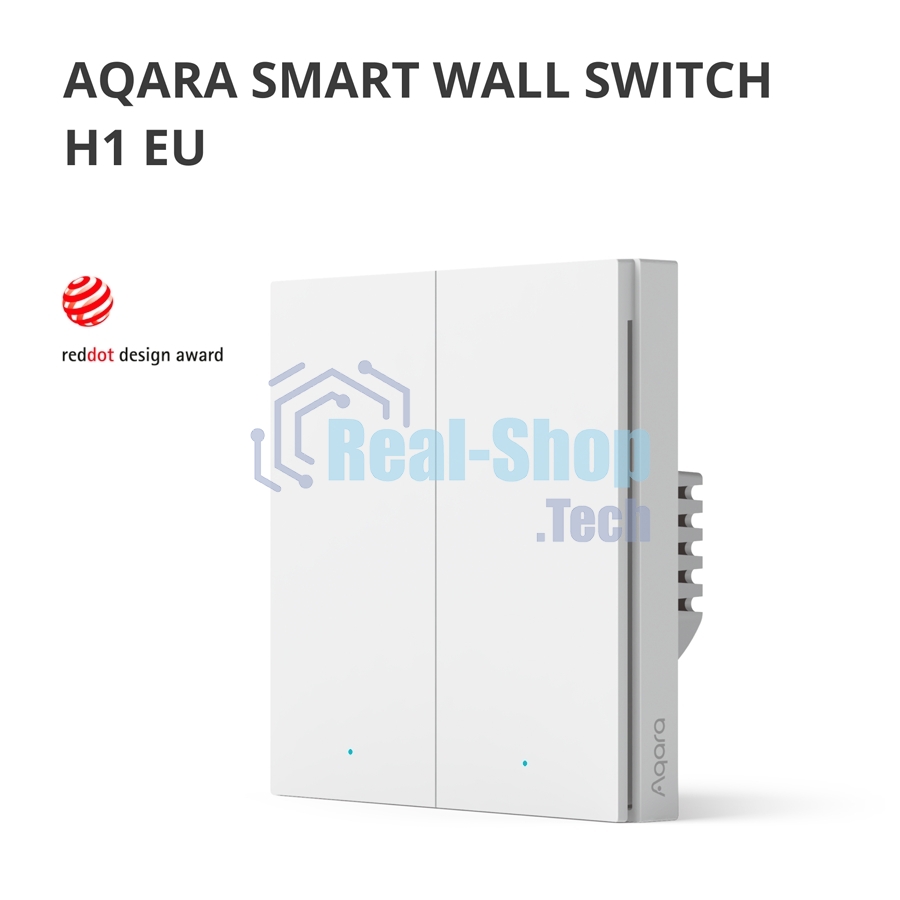 Выключатель умный Aqara Smart wall switch H1 (with neutral, double rocker) WS-EUK04
