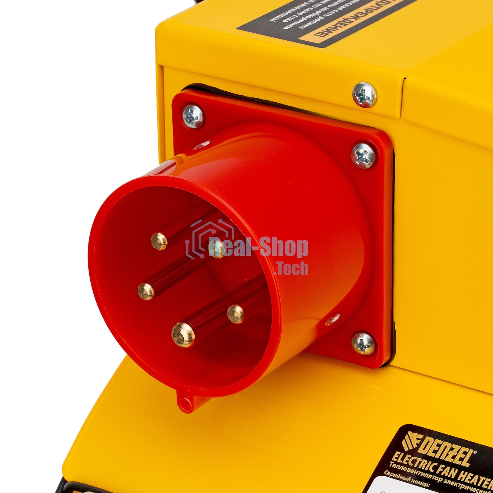 Тепловая пушка Denzel SFH-15000, 400 В, желтый, 120/9000/15000 Вт, 150 м2, термостат
