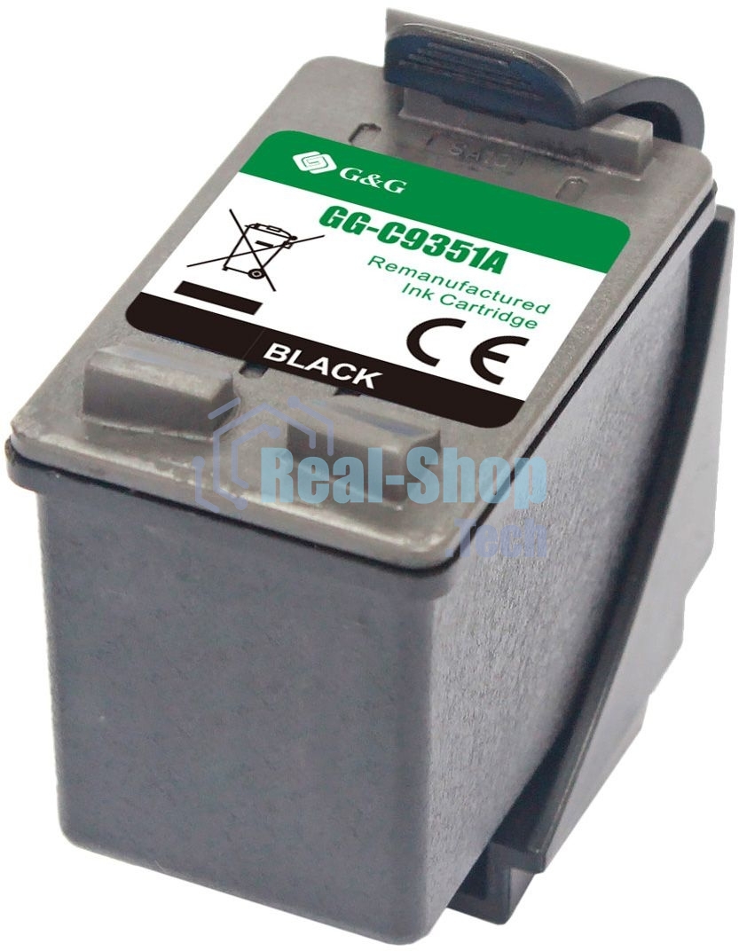 Картридж струйный G&G GG-C9351A черный (17мл) для HP DJ 3920/3940/D1360/D1460/D1470/D1560/D2330/D2360/D2430/D2460/F370/F375/F380/F2180/F2187/F2224/F2280/F2290/F4140/F4172/F4180/F4190