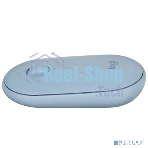 Мышь беспроводная Logitech Pebble M350 синий, 1000 dpi, радиоканал, Bluetooth, USB, кнопки - 3