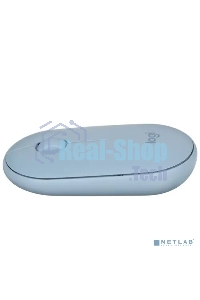 Мышь беспроводная Logitech Pebble M350 синий, 1000 dpi, радиоканал, Bluetooth, USB, кнопки - 3