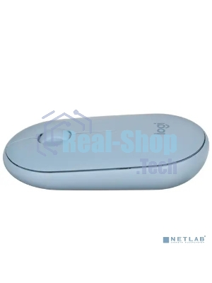 Мышь беспроводная Logitech Pebble M350 синий, 1000 dpi, радиоканал, Bluetooth, USB, кнопки - 3