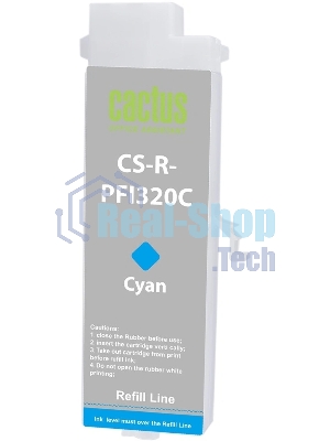 Картридж перезаправляемый струйный Cactus CS-R-PFI320C PFI-320C голубой для Canon imagePROGRAF TM-200/200MFP/205/300/300MFP/305/250/255/350/355