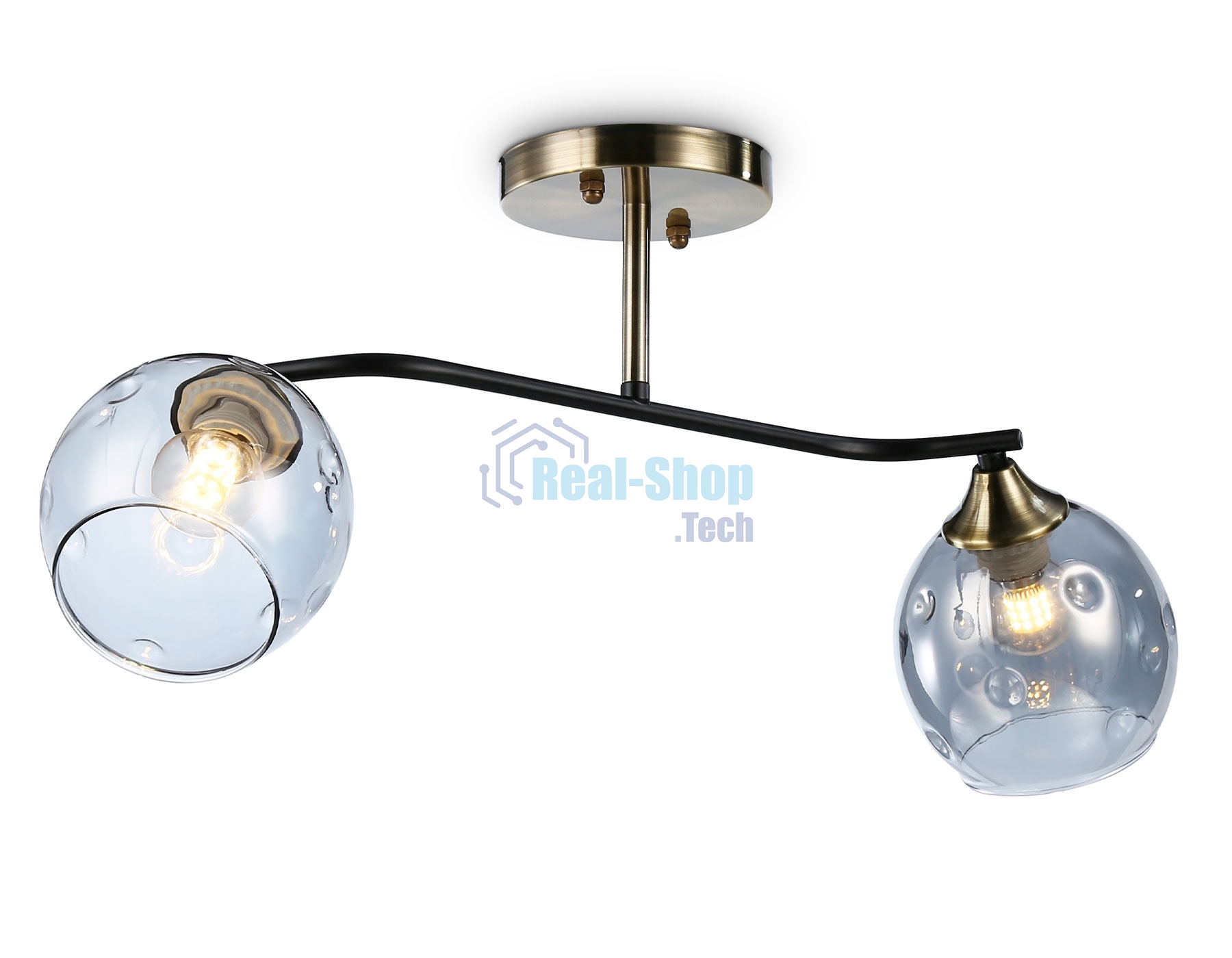 Светильник Ambrella light TR303008/2 SB/BK/SM  бронза/черный/дымчатый E27/2 max 40W 560*140*240
