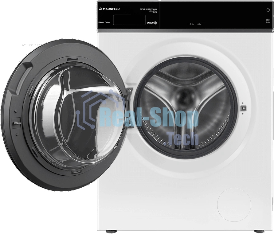 Стиральная машина Maunfeld MFWD12107ISTWH06 белый, загрузка фронтальная 10 кг, 1200 об/мин, класс A