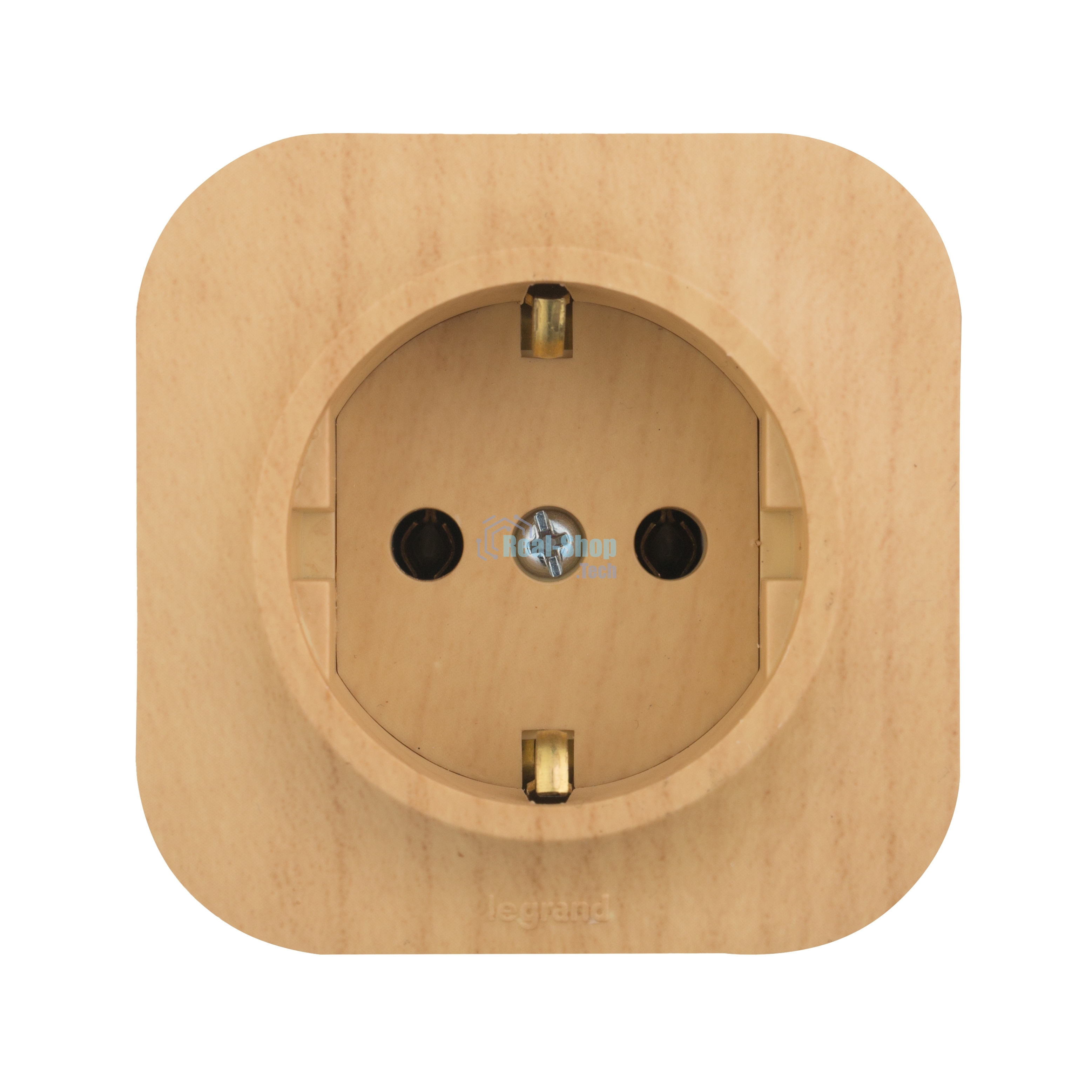 Розетка 1-м ОП Quteo 16А с заземл. дерево Legrand 782271