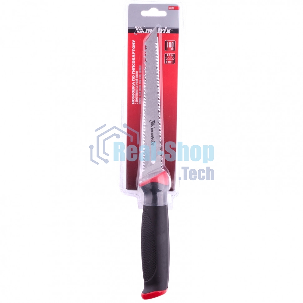 Ножовка Matrix по гипсокартону, 180 мм, две рабочие кромки полотна, двухкомпонентная рукоятка