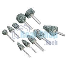 Набор шарошек Denzel абразивных для дрели (ПШМ), 63С, 10 шт.