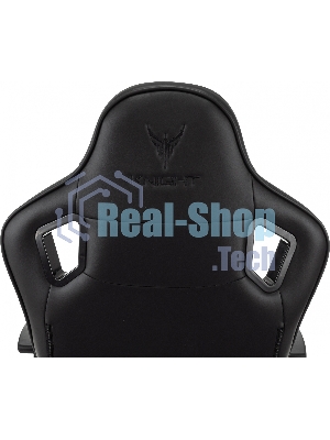 Кресло Knight Gladiator черный, экокожа, 120 кг, механизм качания