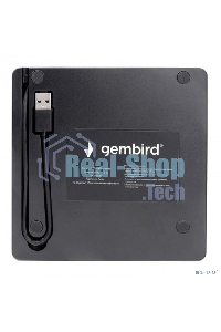 Оптический привод внешний с интерфейсом USB Gembird DVD-USB-03 пластик, черный