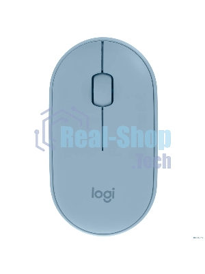Мышь беспроводная Logitech Pebble M350 синий, 1000 dpi, радиоканал, Bluetooth, USB, кнопки - 3