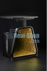 Стол игровой Cactus CS-GMD-BK-RGb столешница МДФ, черный каркас черный 136x60x75 см