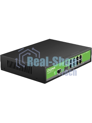 Коммутатор Digma DSW708G-2S-T, 8×1 Гбит/с + 2×1 Гбит/с SFP, управляемый