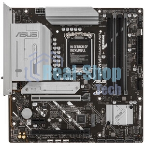 Материнская плата ASUS PRIME B860M-A WIFI, LGA 1851, Intel B860, 4xDDR5, 4xSATA, 2xM.2, 1xPCIe 5.0 x16, 1xPCIe 4.0 x16, 1xPCIe 4.0 x1, 2xDP, 1xHDMI, 1x 2.5Gb LAN, 1xUSB-C 20Gbps, 1xUSB-A 10Gbps, 2xUSB-A 5Gbps, 4xUSB-A 2.0, 3x3.5 мм, 7.1, micro-ATX.