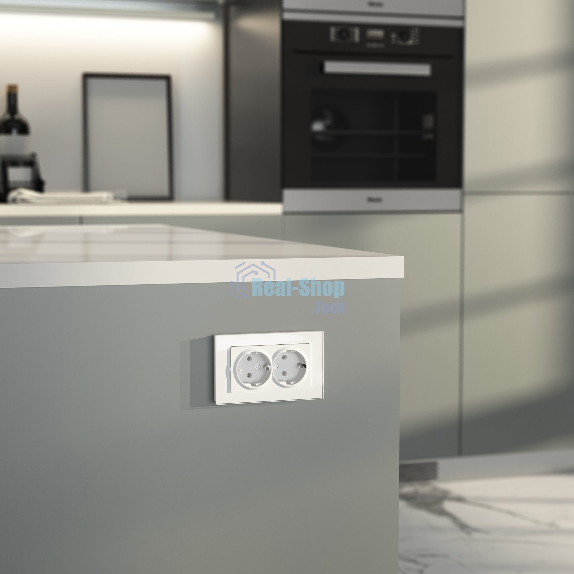 Розетка двойная с заземлением Werkel W1172061 (белый матовый)
