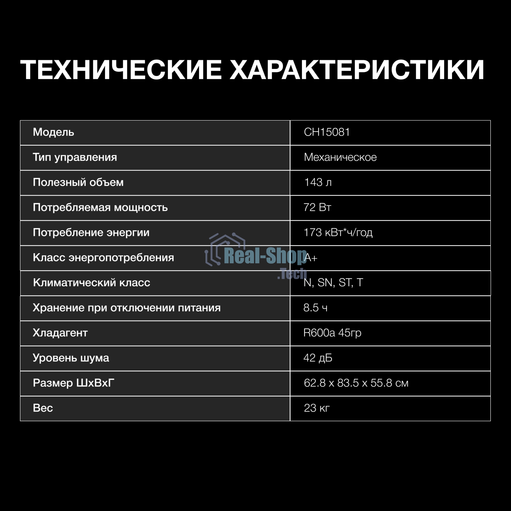 Морозильный ларь Hyundai CH15081 белый, 143 л