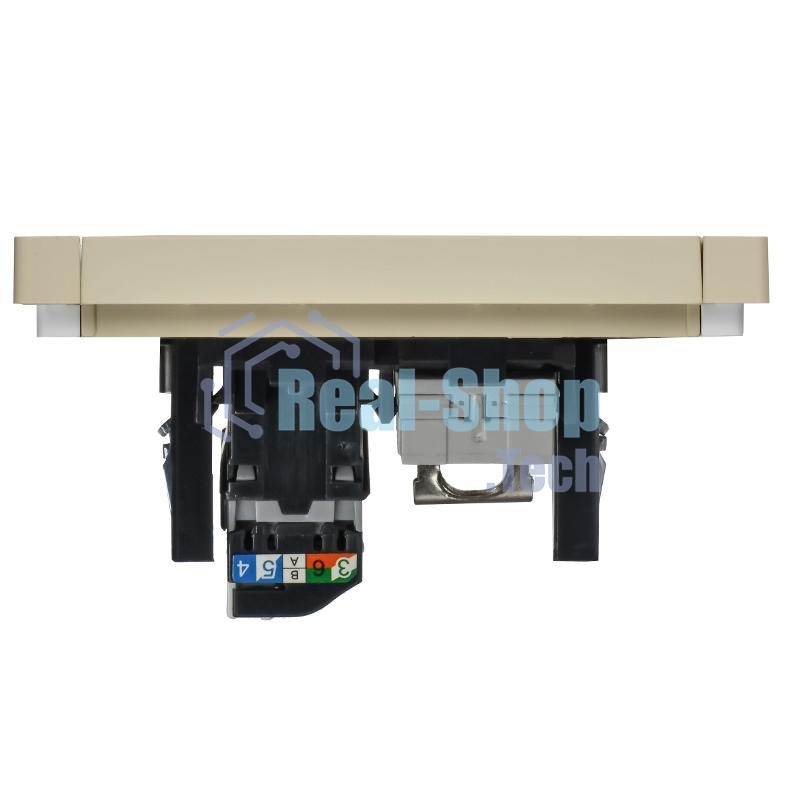 Розетка двойная RJ11+RJ45 кат.5E FP435 ваниль FORTE&PIANO