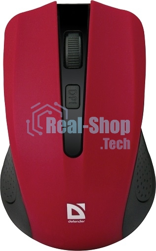Мышь беспроводная Defender Accura MM-935 красный, 1600 dpi, радиоканал, USB, кнопки - 4