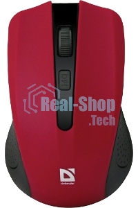 Мышь беспроводная Defender Accura MM-935 красный, 1600 dpi, радиоканал, USB, кнопки - 4