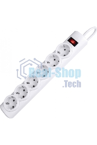 Сетевой фильтр Defender DFS 155 5.0 m, 6 розеток, белый