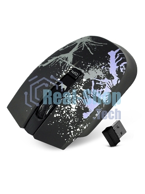Мышь беспроводная Crown CMM-930W черный, 1600 dpi, радиоканал, USB, кнопки - 4